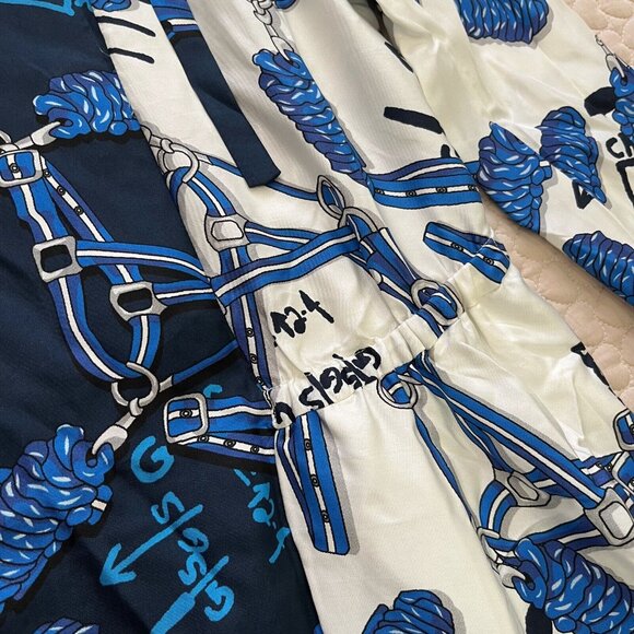 Tibi Blue and White Midi Dress - Picture 7 of 13